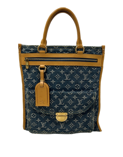 Baggy Tote, Denim,Mono, Azul,3*